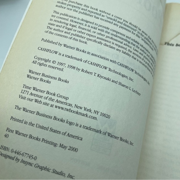 Rich Dad Poor Dad by Robert T. Kiyosaki Book Paperback Flawed - Picture 3 of 10